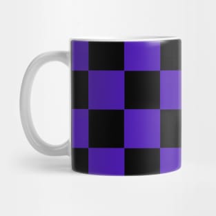 Majorelle Blue and Black Chessboard Pattern Mug